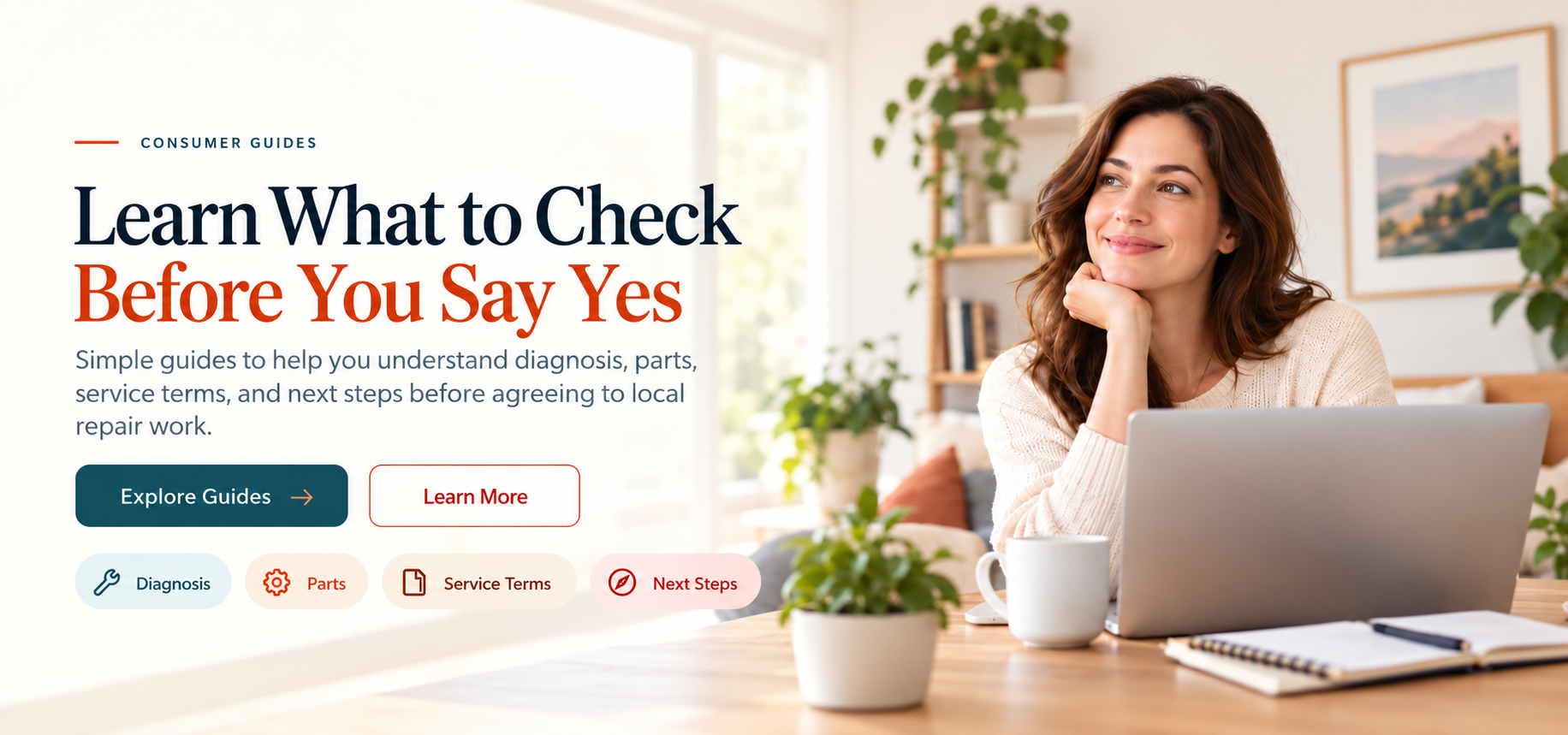 Consumer guide for checking repair details before agreeing to local repair work